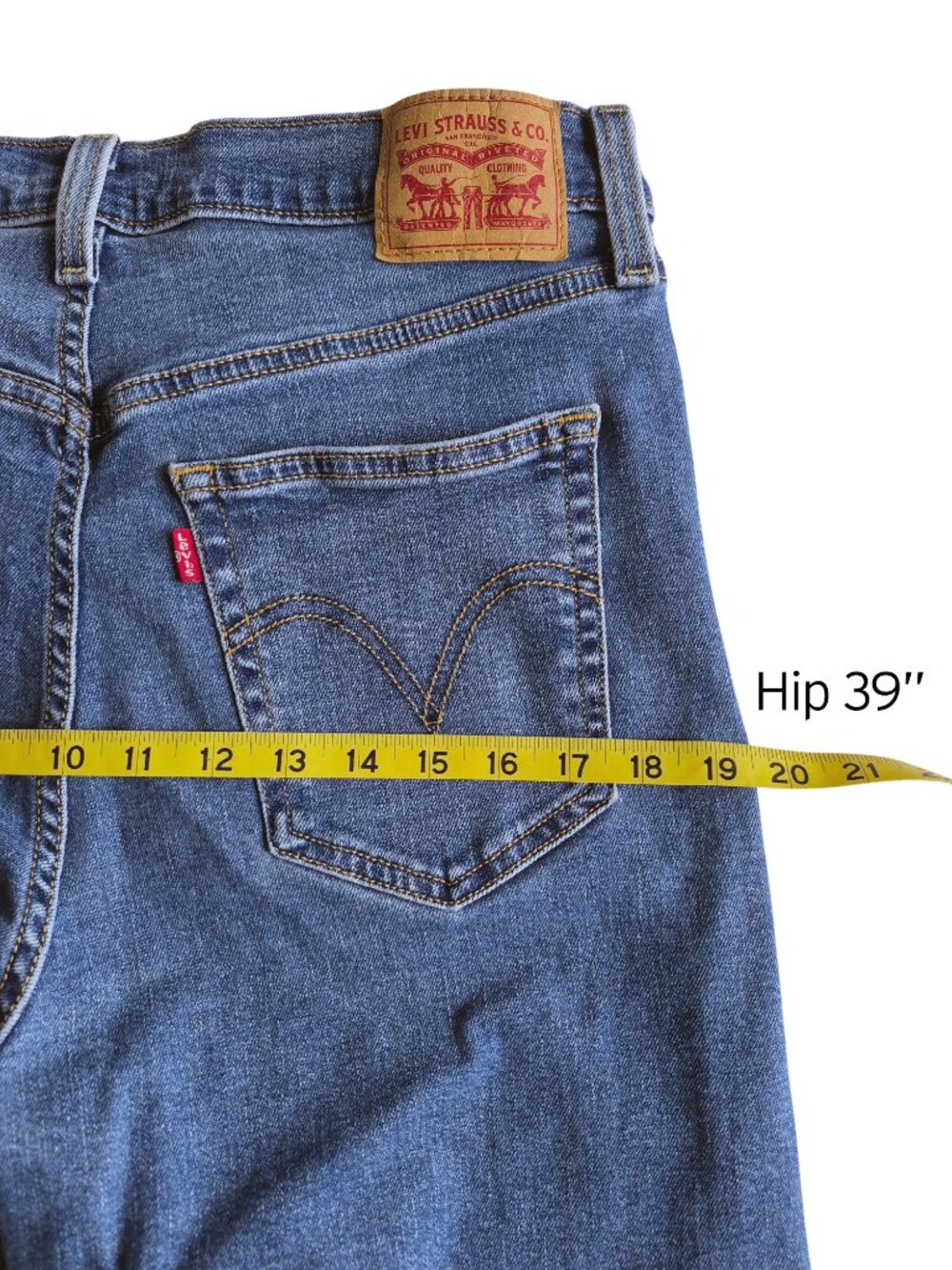 Levi's Premium Ribcage Straight Ankle Jeans Medium Wash Size 32 - Picture 13 of 16